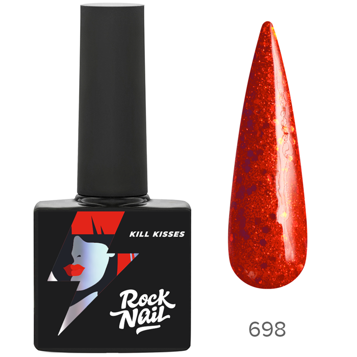 Rock Nail, Гель-лак Kill Kisses №698 Blood Sugar, 10мл* RockNail_698 - фото 17499