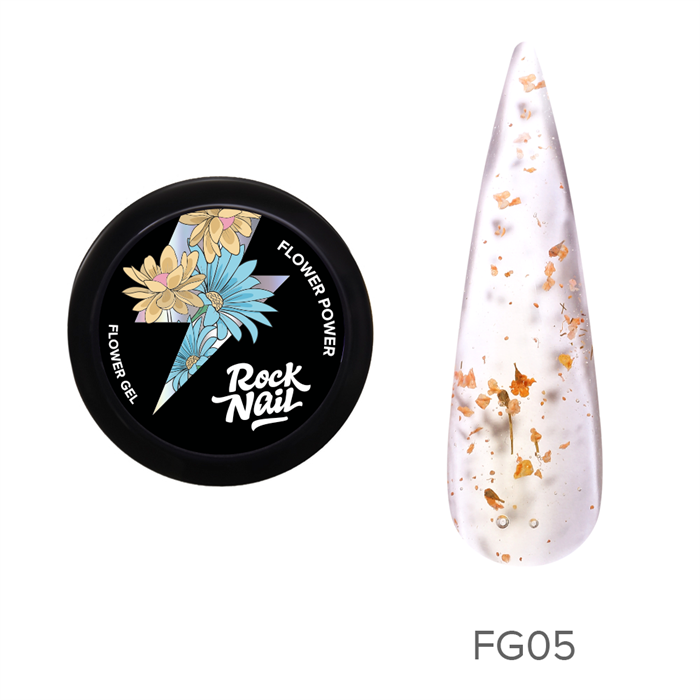 Rock Nail, Гель для наращивания Flower Power FG05 Punk Ikebana, 10мл* RockNail_gelflowerFG05 - фото 17856