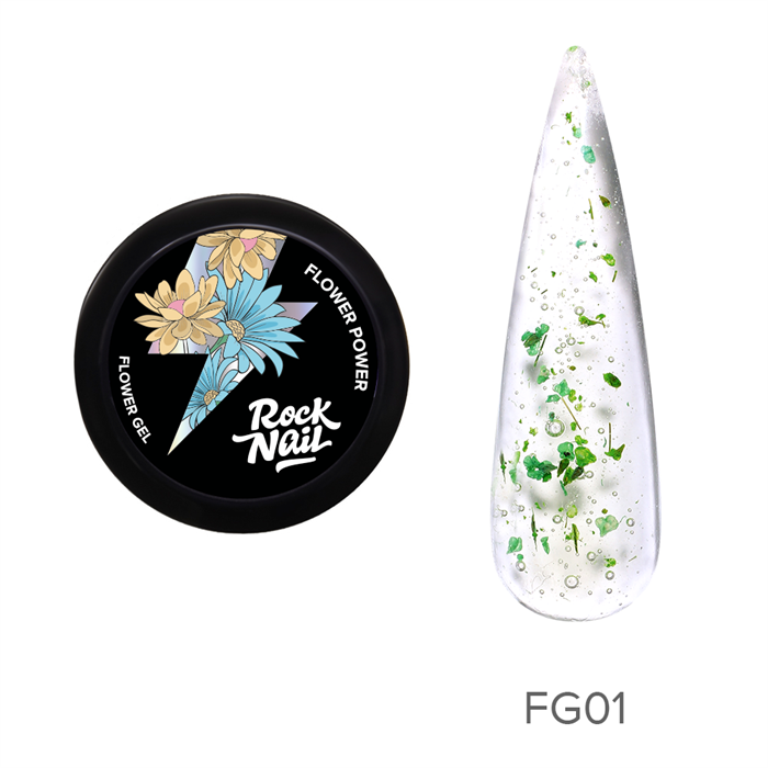 Rock Nail, Гель для наращивания Flower Power FG01 Gardenia Gang, 10мл* RockNail_gelflowerFG01 - фото 17857