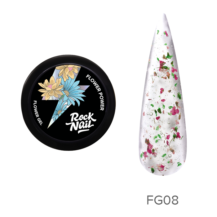 Rock Nail, Гель для наращивания Flower Power FG08 Rock n Rose, 10мл* RockNail_gelflowerFG08 - фото 17862