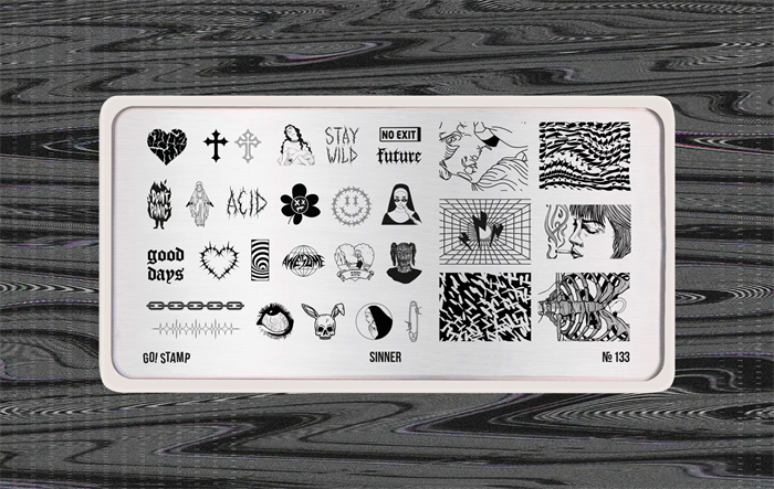 Go Stamp Пластина для стемпинга №133 Sinner* Gostamp_plastina133