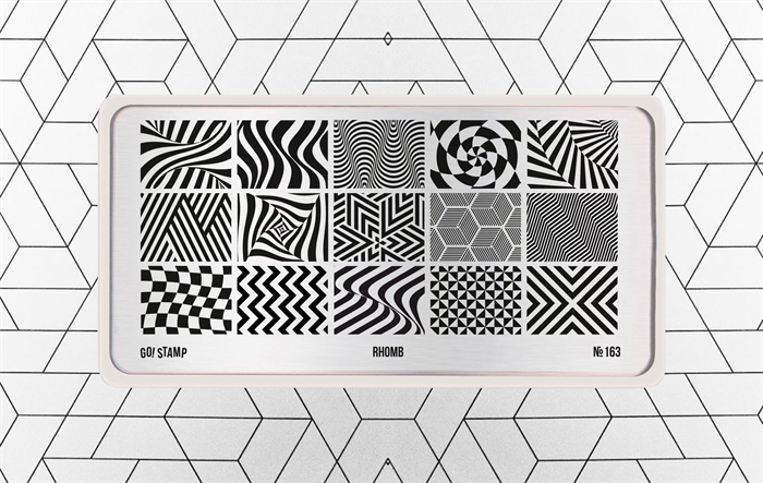 Go Stamp Пластина для стемпинга №163 Rhomb* Gostamp_plastina163