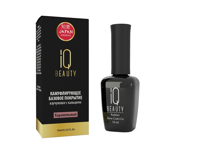 IQ BEAUTY Камуфлирующее базовое покрытие каучуковое с кальцием (карамельный), 10мл IQNB03 - фото 21537