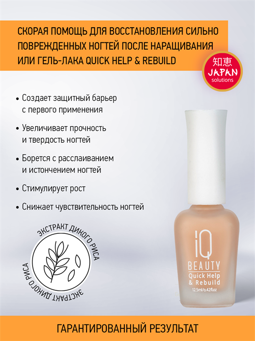 IQ BEAUTY Скорая помощь для восстановления ногтей (New Design), 12.5мл IQTR002 - фото 21692