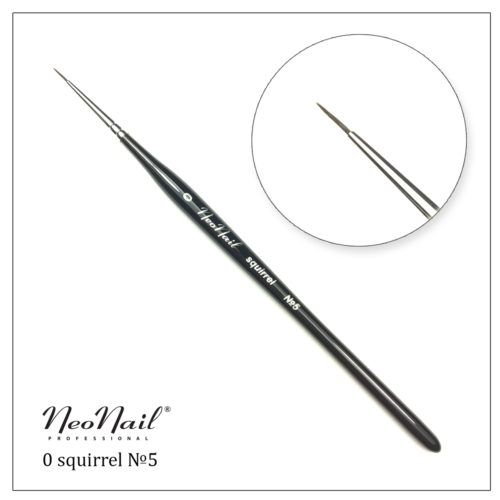 Neo nail Кисть №5 для дизайна 0 "Белка" 1-00-5 - фото 24293