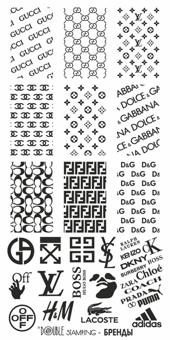 Double Пластина для стемпинга Бренды Double_plastinabrands