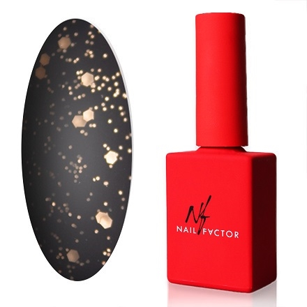 NF Топ PARTY Top GOLD (MATTE) 11мл Nail_Factor_topGoldMATTE - фото 25121