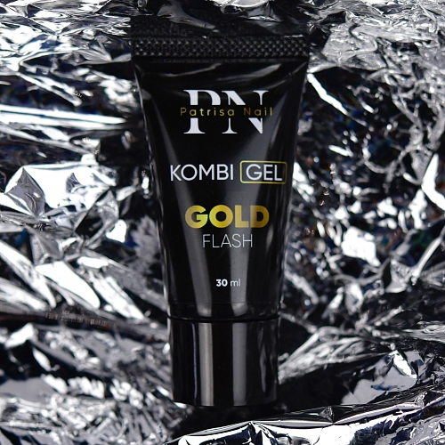 Patrisa Nail Комби гель Gold Flash c золот.светоотраж.глитером,30г AZ29 - фото 27247