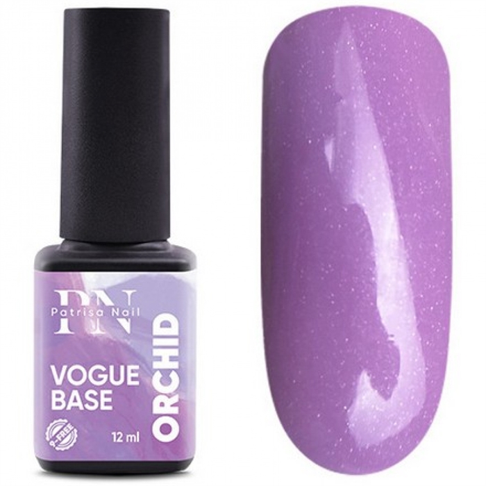 Patrisa Nail База Vogue Orchid лиловая база с микроблеском, 12мл B552 - фото 27289