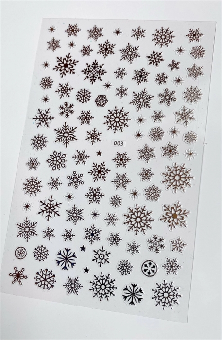 MILA Наклейки Снежинки Серебро  003 Mila_stickers003