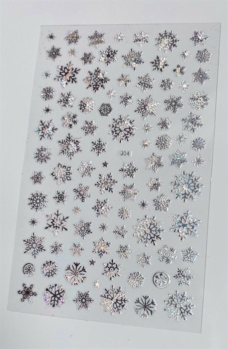 MILA Наклейки Снежинки голография серебро  004 Mila_stickers004