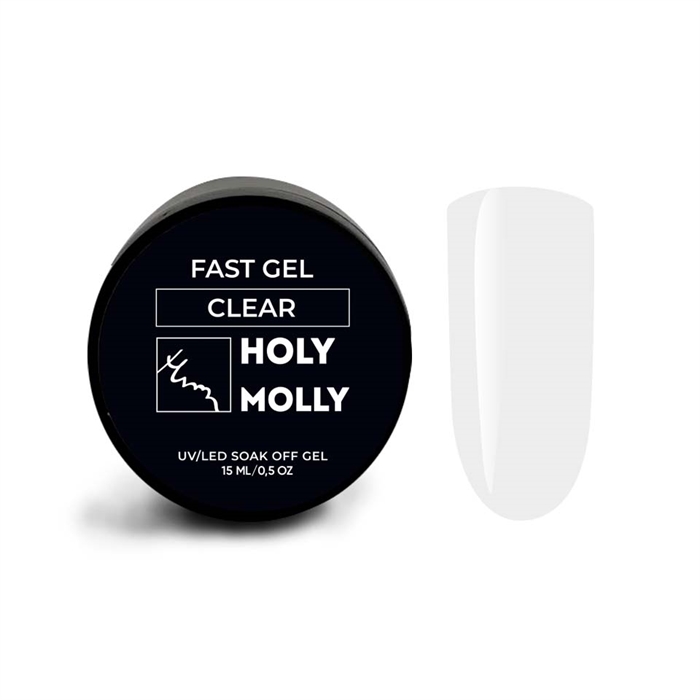 Holy Molly Гель Fast Gel CLEAR, 15ml HM_GELCLEAR15-1 - фото 32170