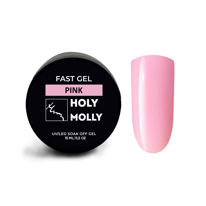 Holy Molly Гель Fast Gel PINK, 15ml HM_GELPINK15 - фото 32191