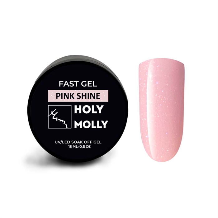 Holy Molly Гель Fast Gel PINK SHINE, 15ml HM_GELPINKSHINE15 - фото 32193