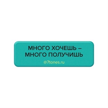 SEVEN Наклейка на телефон 7tones 18*56мм, МНОГО ХОЧЕШЬ, МНОГО ПОЛУЧИШЬ SEVEN_nakleykiMNOGO KHOCHESH'MNOGOPOLUCHISH' - фото 32724