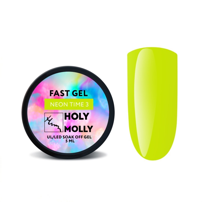 Holy Molly Гель Fast Gel NEON TIME №03, 15ml HM_FastGelNeonTime03 - фото 37977