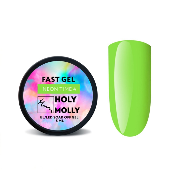 Holy Molly Гель Fast Gel NEON TIME №04, 15ml HM_FastGelNeonTime04 - фото 37979