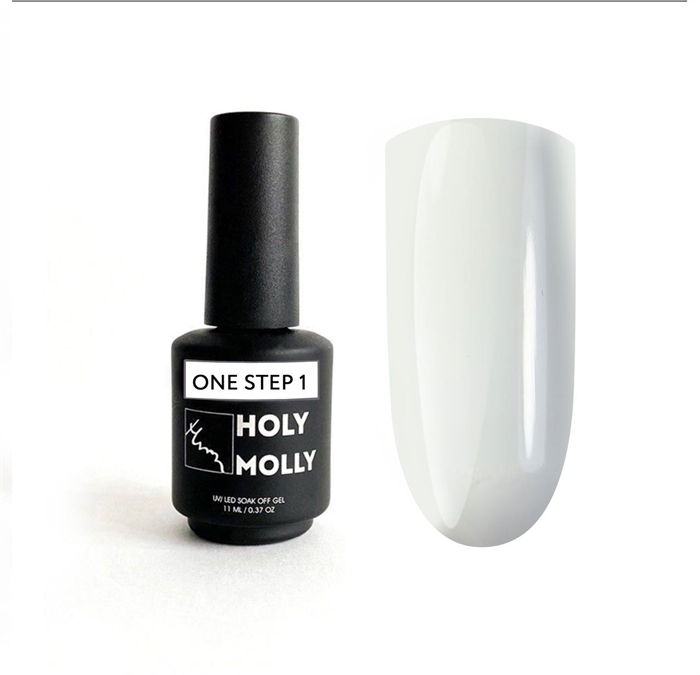 Holy Molly Гель-лак ONE STEP 3IN1 №01,11ml HM_one step3in1_ №01,11ml - фото 39883