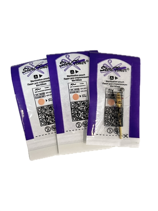 Пакет STERITIMER комбинированный белый, 60*100 (100шт) STERITIMERКомби_60100_белый