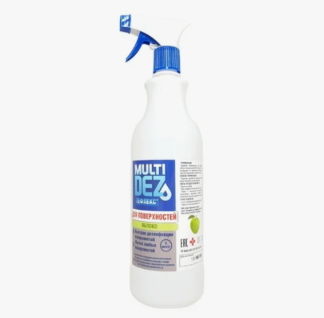 Мультидез (ЧЗ) для мытья и дезинф. поверх. 1л спрей Яблоко ПОВ_1136Яблоко1_ЧЗ