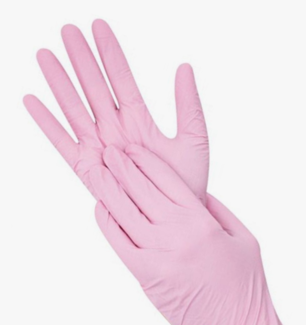 BENOVY Перчатки медицинские одноразовые нитриловые светло-розовый M (50пар) SF217K3