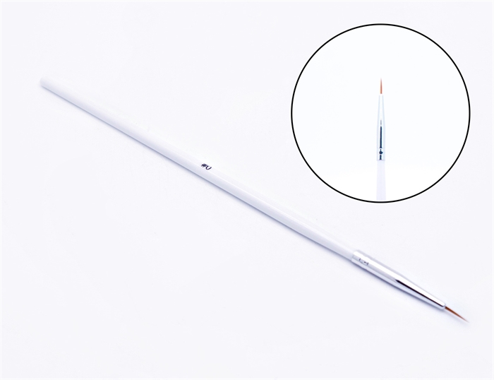 Кисть "Soline Charms" тонкая для дизайна белая №0 54545