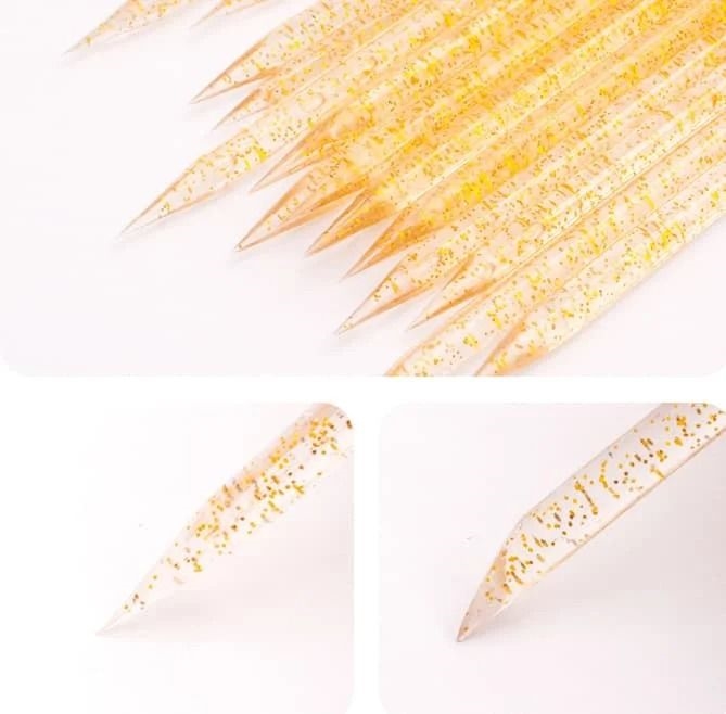 Палочки апельсиновые акриловые, Желтые, 100шт 54215