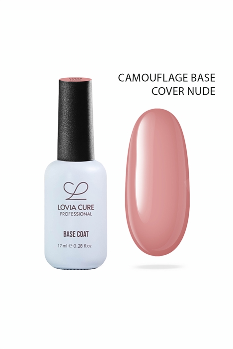 База камуфлирующая каучуковая Нюдовая UV/LED Camouflage Base Cover Nude 17 мл, LOVIA CURE LOVIA CUREBaseCoverNude