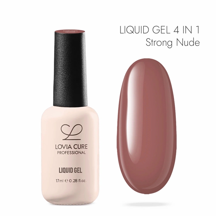 Полигель-архитектор 4 в1 UV/LED Liquid Gel 02 Strong Nude 17 мл, LOVIA CURE 460941