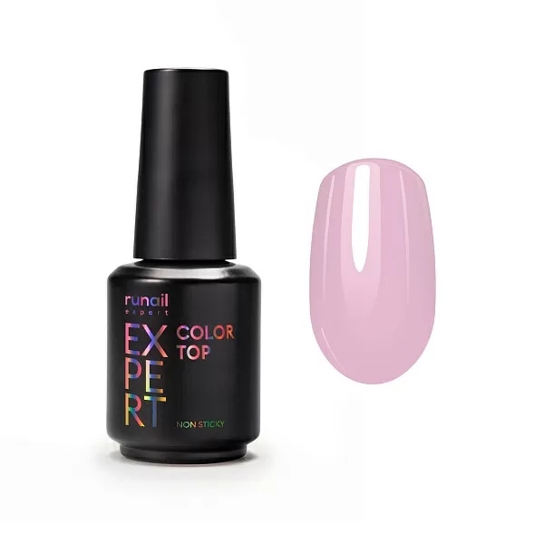 (ЧЗ) Ru  Nail Топ цветной Top Color Non Sticky Runail Expert №156, 18мл флакон 156/18