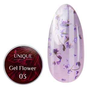 Unique Гель Gel Flower №03, 5мл (фиолетовый) Unique_GelFlower03_5