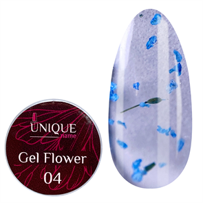 Unique Гель Gel Flower №04, 5мл (синий) Unique_GelFlower04_5