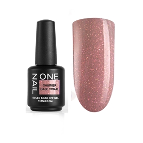 One Nail База Shimmer Base Coral, 15мл One_BaseShimmerCoral15
