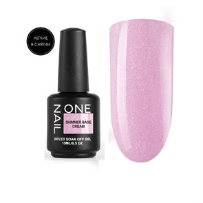 One Nail База Shimmer Base Cream, 15мл (легкие в снятии) One_BaseShimmerCream15