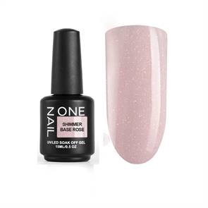 One Nail База Shimmer Base Rose, 15мл One_BaseShimmerRose15