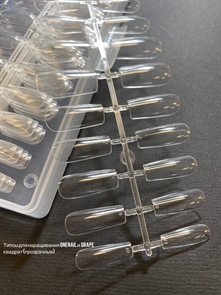 One Nail Типсы для наращивания Квадрат (прозрач) 240шт. OneNail_TipsKvadrProz240