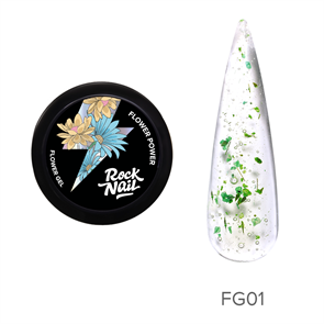 Rock Nail, Гель для наращивания Flower Power FG01 Gardenia Gang, 10мл