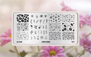 Go Stamp Пластина для стемпинга №073 Flower Shower* Gostamp_plastina073