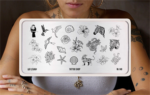 Go Stamp Пластина для стемпинга №149 Tattoo Shop* Gostamp_plastina149