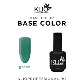Klio База Color Green, 15мл Klio_basecolorgreen_15