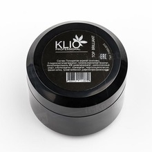 Klio Топ Brilliant без липкого слоя, 50мл (широкое горлышко) Klio_topbrilliantnowipe_50sh