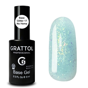 Grattol База Rubber Base Glitter №017 No Hema, 9мл* Grattol_baseglitter17