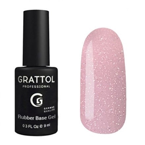 Grattol База Rubber Base Glitter №008, 9мл Grattol_Glitter08