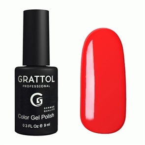 Grattol Гель-лак №030 Bright Red Neon, 9мл Grattol_Neon30