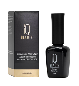 IQ BEAUTY Финишное покрытие для гель-лака каучуковое без липкого слоя глянцевое/ Premium crystal top IQGPPCTNS