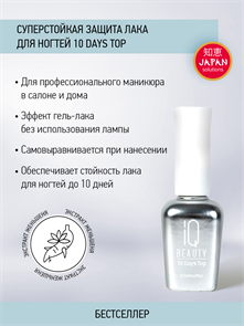 IQ BEAUTY Суперстойкая защита маникюра /10 Days Top (New Design), 12.5мл