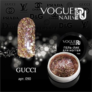 Vogue Гель-лак с блестками №090 Gucci, 5мл