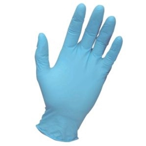 Перчатки BENOVY XS голубые 50 пар текстурир. на пальцах