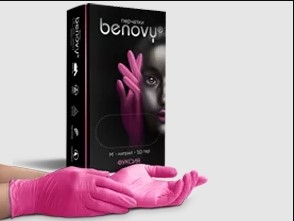 Перчатки BENOVY XS фуксия 50 пар Benovy_xsfuchsia