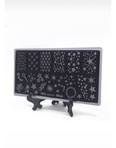 Double Пластина для стемпинга Звёзды , 6*12см Double_plastinastars